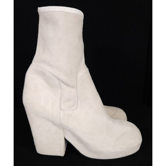 Random Identities Suede Boots Size 41 US 11 Womens White - Picture 4 of 13